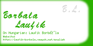 borbala laufik business card